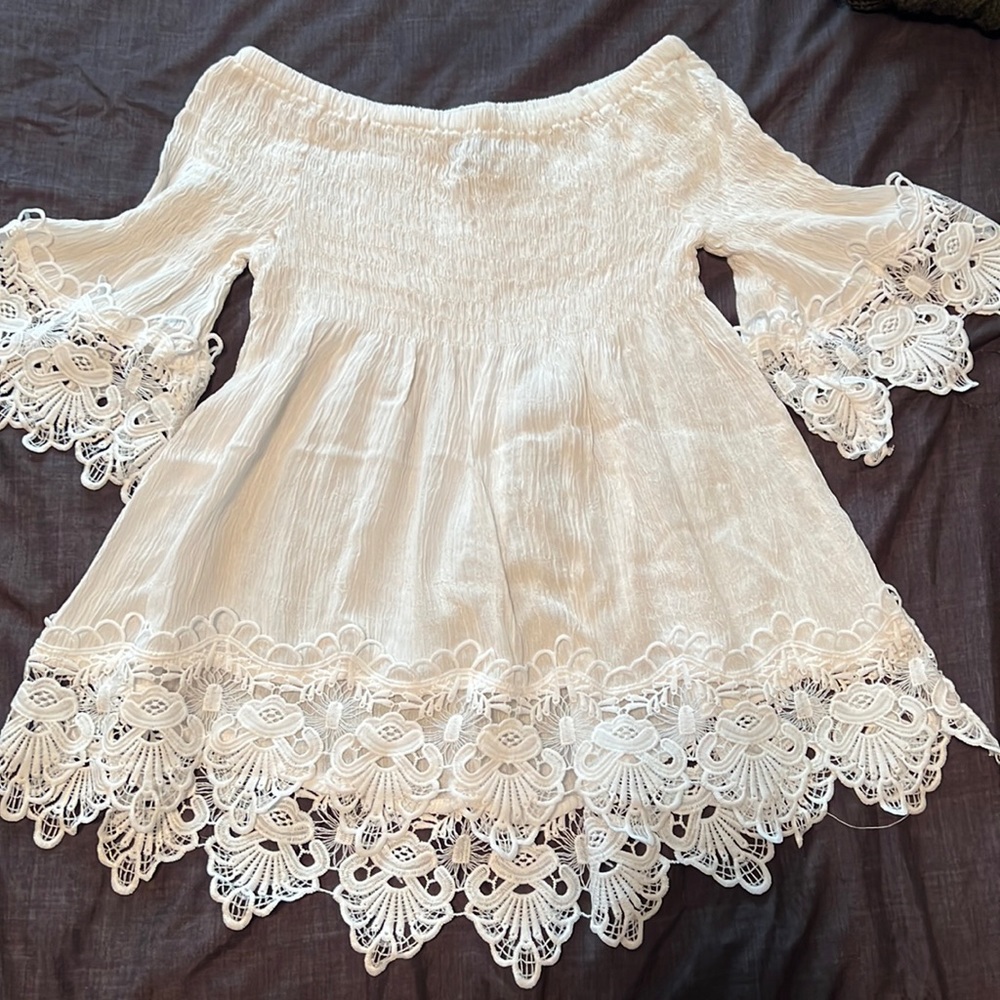 White off the shoulder top
